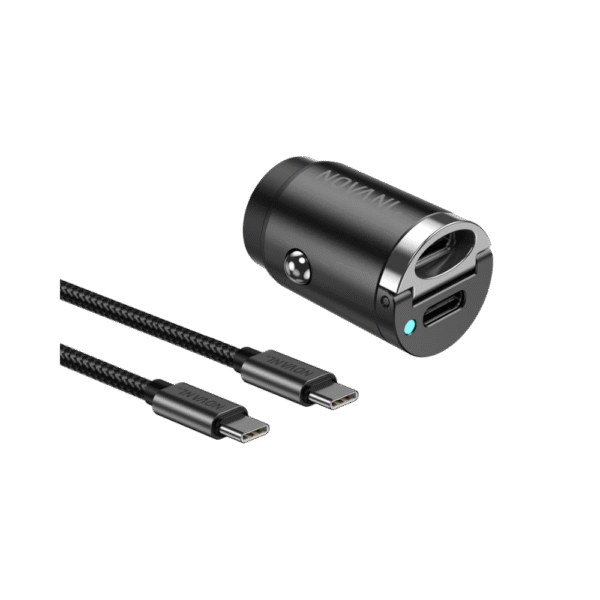 NOVANL 45W Mini Autolader 2x USB-C met USB-C naar USB-C Kabel