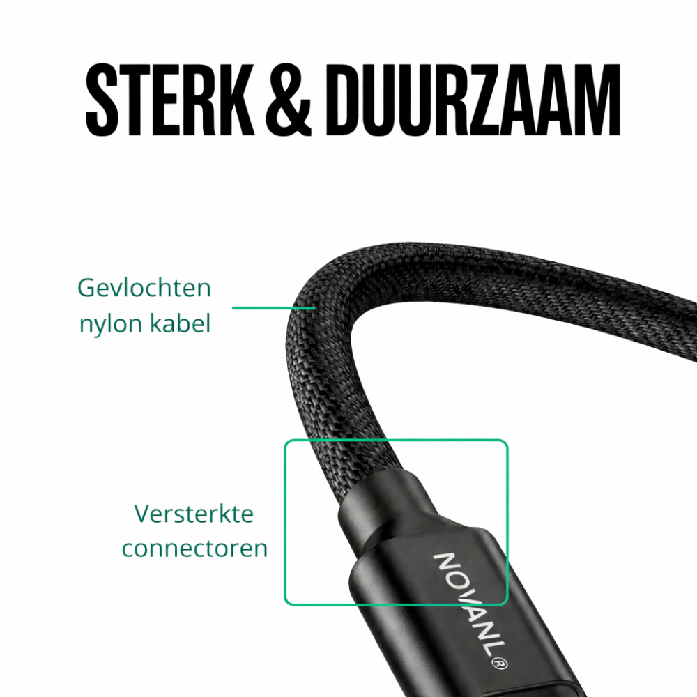 NOVANL USB-C naar USB-C kabel 100W - Afbeelding 2